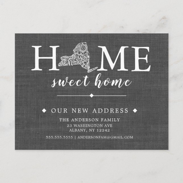 Nytt postkort för meddelande om Flytta av tillstån Vykort (Framsida)