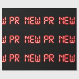 Nytt PR som körs-milstolpe Röd Neon Digital Effekt Presentpapper