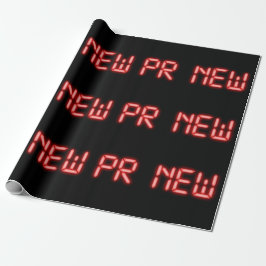 Nytt PR som körs-milstolpe Röd Neon Digital Effekt Presentpapper