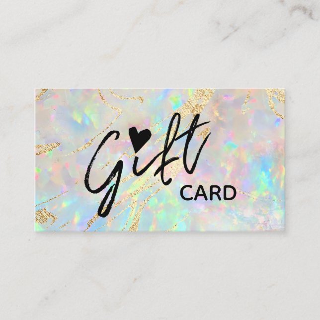 nytt presentkort för opal struktur visitkort (Framsida)