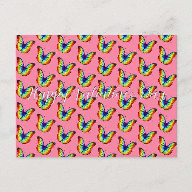 Nytt Rainbow Glad Alla hjärtans dag-vykort Vykort (Framsida)
