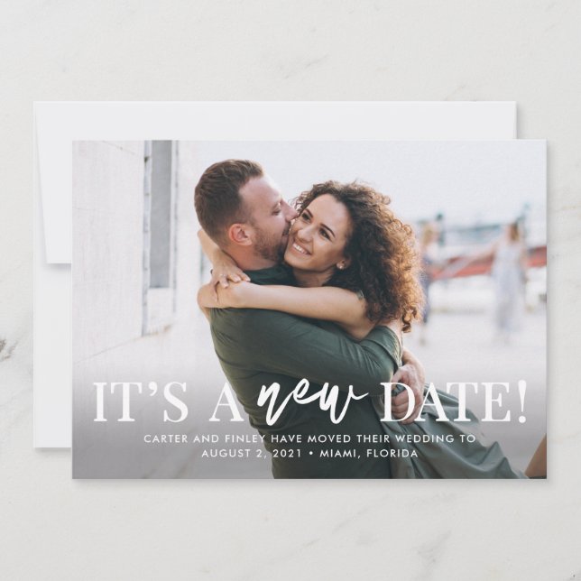 Nytt redigerbart datum Färg ändrar datumkortet Tack Kort (Framsida)