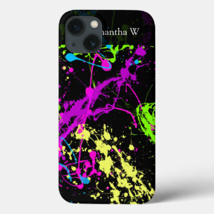 Nytt Retro neon målar splatteren på svart
