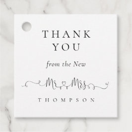 Nytt, Ringar Heart Script Bröllop Tack Gåvor Etiketter