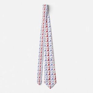 Nytt - röd vit- & blåttTie för jersey Slips