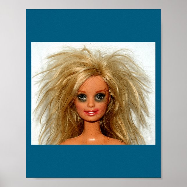 Nytt roligt stressat blond dockansikte meme  poster (Framsidan)