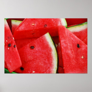 Nytt saftigt vattenmelontryck poster