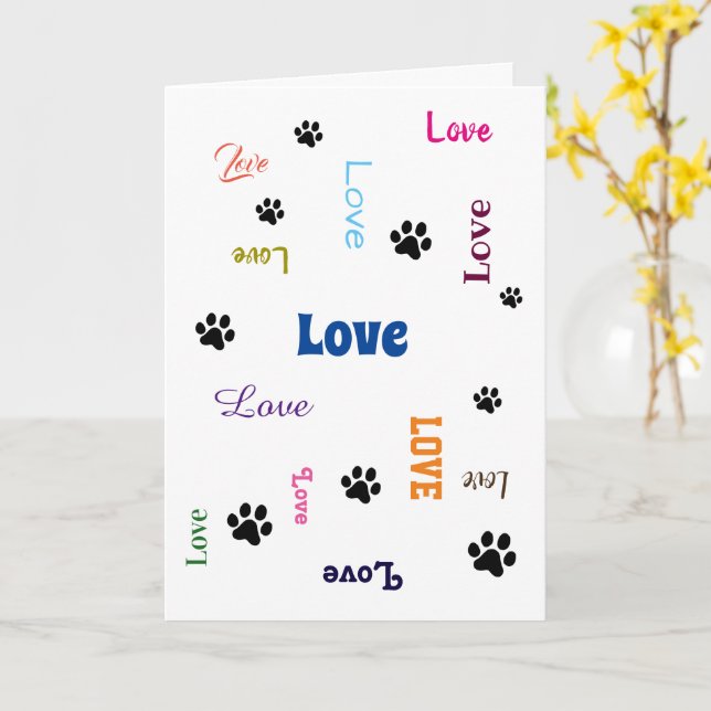 Nytt sällskapsdjur kort (Gul blomma)