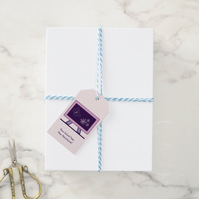 Nytt skolår, nya Äventyr Presentetikett (Med Snöre)