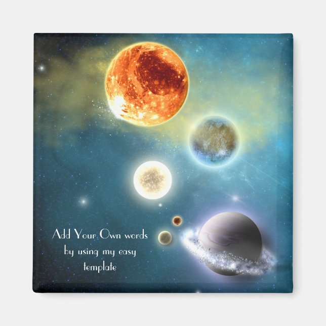 Nytt solsystem Magnet (Framsidan)