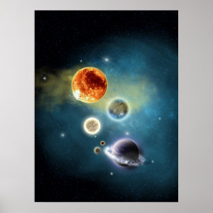Nytt solsystem poster