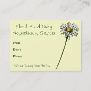 Nytt som en daisy: Housecleaning servar, Visitkort