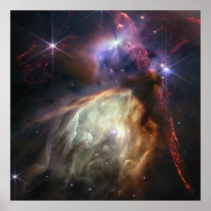 Nytt stjärnformat Rho Ophiuchi JWST Poster
