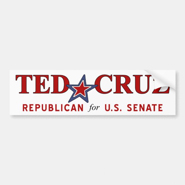 NYTT - Ted Cruz Texas US senat Bildekal (Framsidan)