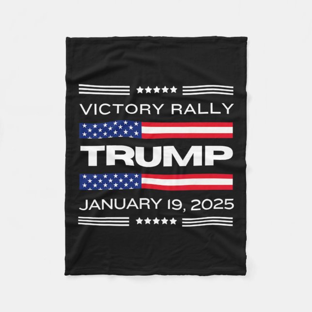 Nytt! Trump Victory Rally Mega Historic den senast Fleecefilt (Framsidan)