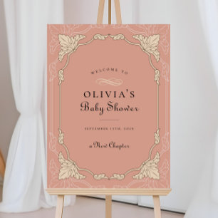 Nytt välkomsttecken för babyvisaren Bok Bibliotek Poster