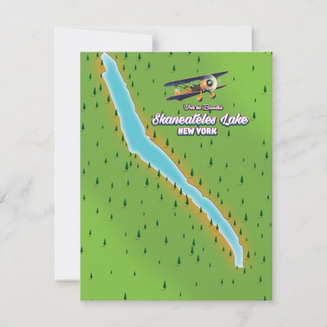 nytt verk Skaneateles Sjö karta (Framsida)