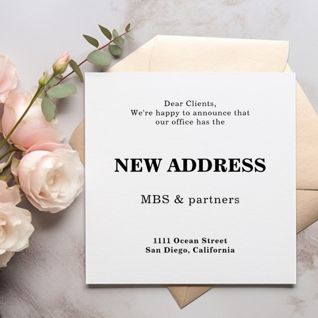 Nytt visitkort för Business Office Adress Meddelande (Skapare uppladdad)
