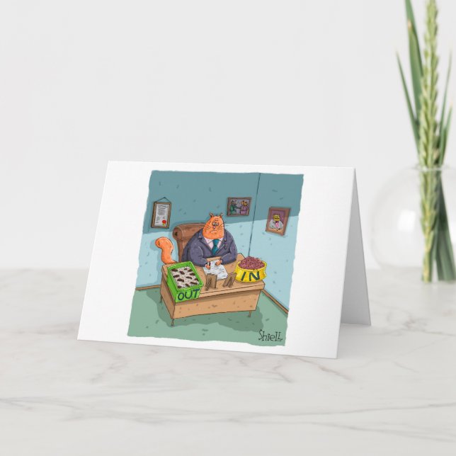 Nytt visitkort - Kattunge Business Man Card Kort (Framsida)