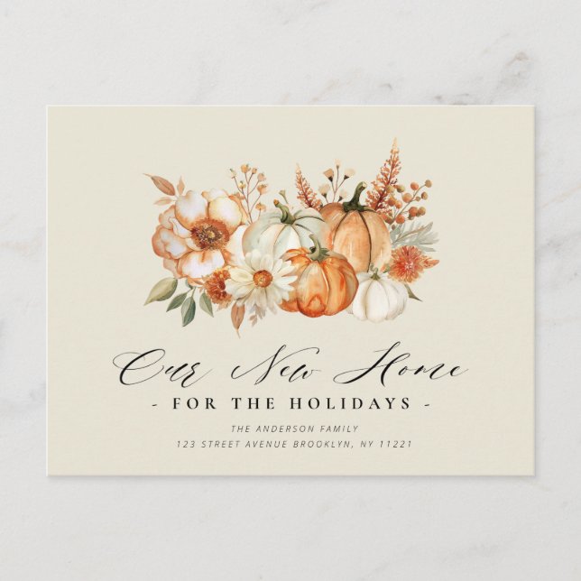 Nytt vykort för flytta i hemmet för thanksgiving (Framsida)