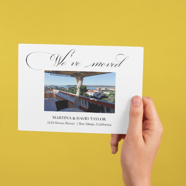 Nytt vykort för foto-meddelande i hemmet Adress (Skapare uppladdad)