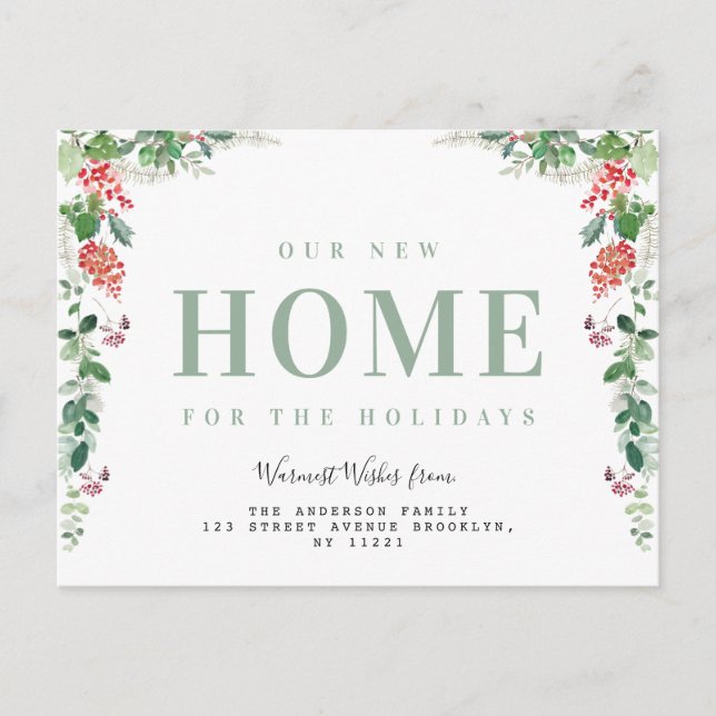 Nytt vykort för hemchristmas-helgdag (Framsida)