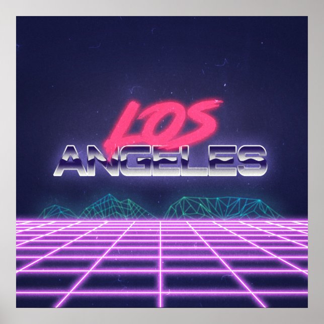 Nytt Wave Retro LA Poster (Framsidan)