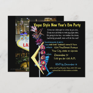 Nytt Year'sEve för Las Vegas stil party Inbjudningar