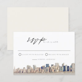 NYTT YORK CITY Skyline Bröllop OSA Card Inbjudningar