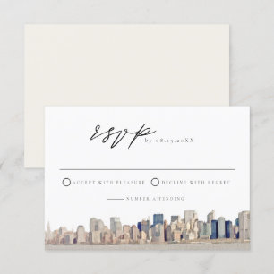 NYTT YORK CITY Skyline Bröllop OSA Card Inbjudningar