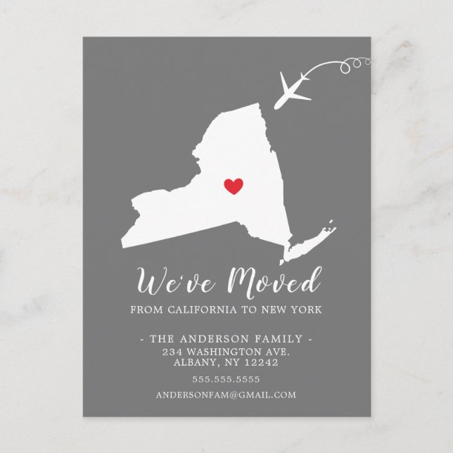 NYTT YORK-vykort för flytta - meddelandestatus Vykort (Framsida)