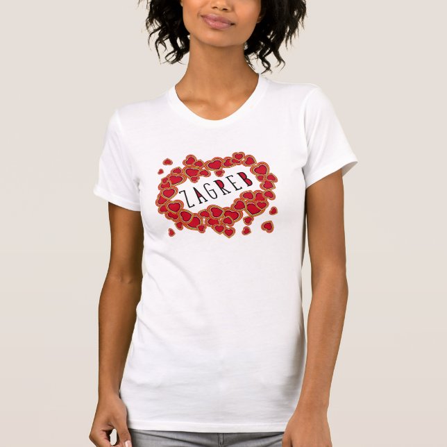 NYTT - Zagreb kroatT-tröja T Shirt (Framsida)