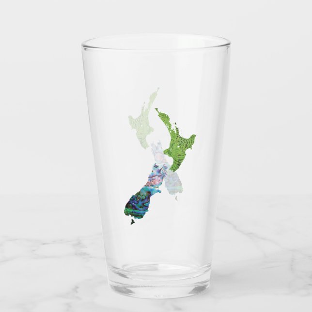 NYTT ZEALAND KIWI PAUA-glas Glaskopp (Baksida)