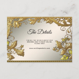 Nyttjandekort för dekorativ Blommigt i Guld Tilläggskort