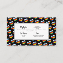 Nyttjandekort för Rainbow Heart Mönster