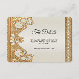 Nyttjandekort för vit pärlor i guld tilläggskort