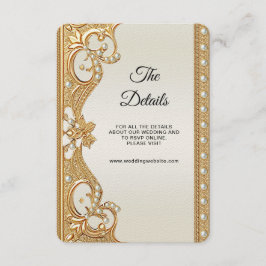 Nyttjandekort för vit pärlor i guld tilläggskort