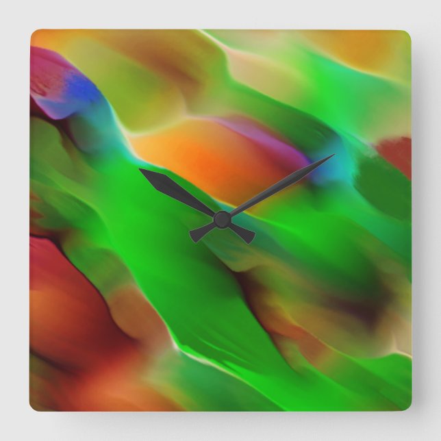 Nyttjanderätt och färgad, grönt dominerar fyrkantig klocka (Framsida)