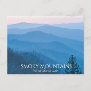 Nyupptäckt Gap Smoky Mountain Sunrise Photography Vykort