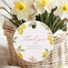 Nyutexaminerad lemonrosa blomster Grad-fest Gåvor Etiketter