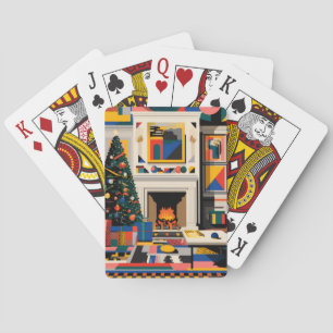 Nyvåg 1980-tals Pop Art Julspelkort Casinokort
