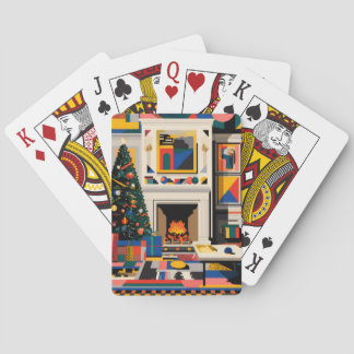 Nyvåg 1980-tals Pop Art Julspelkort Casinokort
