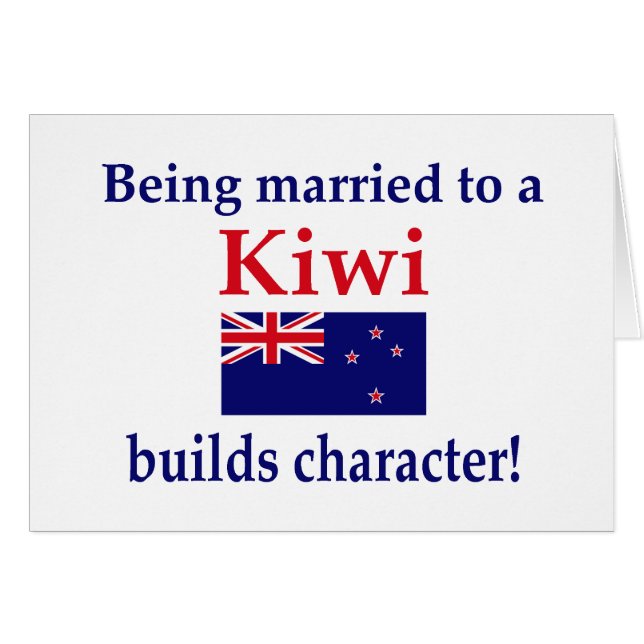 Nyzeeländare bygger teckenet hälsningskort (Framsidan Horizontal)