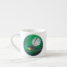 Nyzeeländsk apelfågel (piwakawaka) espressomugg