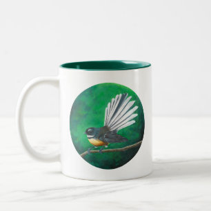 Nyzeeländsk apelfågel (piwakawaka) - Kaffe Mugg