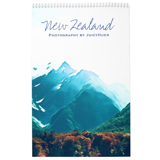 Nyzeeländska fotografier, vackra scener kalender (Omslag)