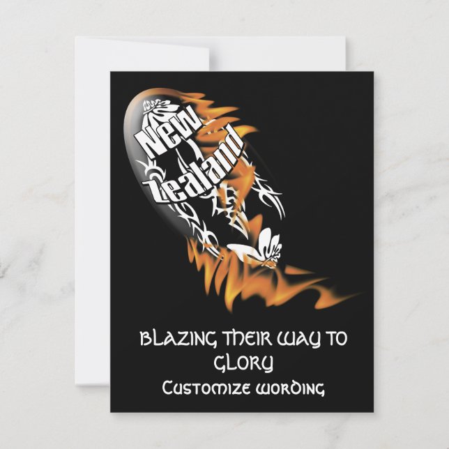 Nyzeeländska rugby-inbjudningar inbjudningar (Framsida)