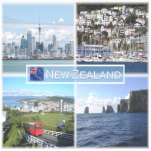 NZ Auckland Skyline - Wellington panorama - Klistermärken