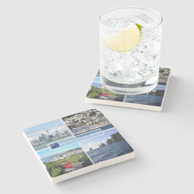 NZ Auckland Skyline - Wellington panorama - Stenunderlägg (Sidan)