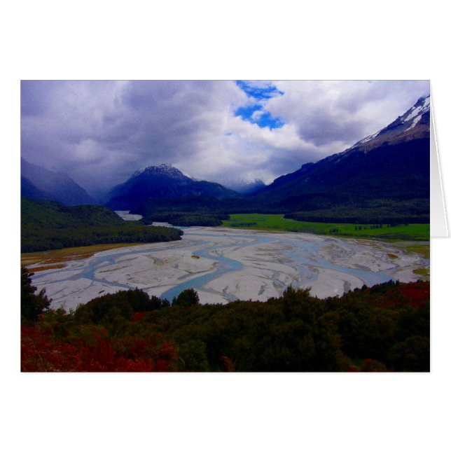 nz dramatisk vy hälsningskort (Framsidan Horizontal)